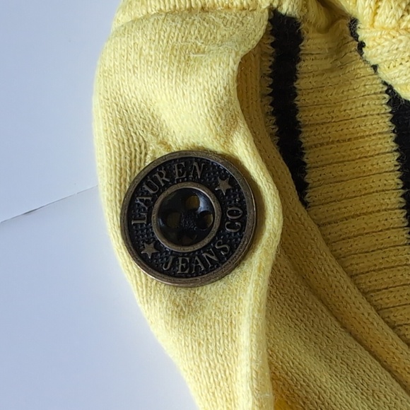 Lauren Ralph Lauren Womens Sweater Boatneck 3/4 Sleeve Stripe Yellow - Picture 5 of 9